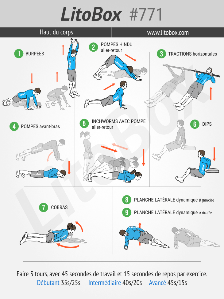 circuit training pour le haut du corps Litobox 771